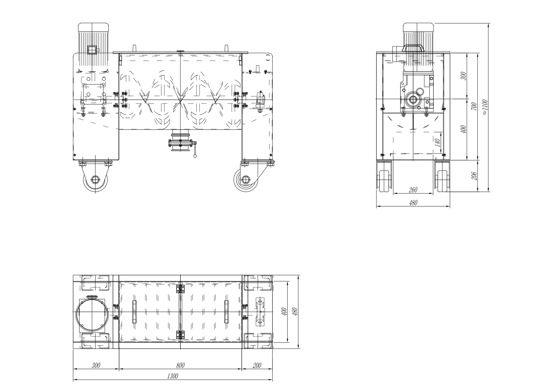 wldh-100l-ribbon-mixer-design